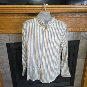 Ben Sherman Striped Button Down Shirt Men's Size XL Long Sleeve Casual Shirt